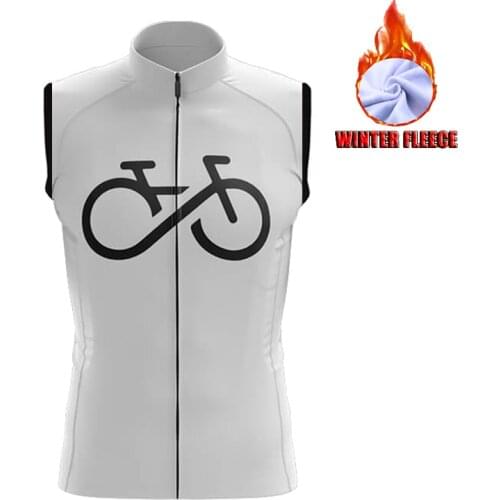 Mens Pro Cycling Sleeveless Tops Road Bike Fleece Cycling Jersey Vest Men White MTB Jacket Bicycle Shirt canotta ciclismo uomo