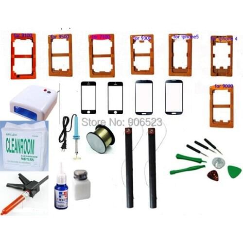 New LCD Display Touch Screen Tools Kit refurbish Front Glass Separate Repair for iPhone 4 5 Galaxy S4 i9500 i9300 N9000 N7100