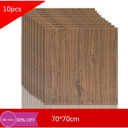 Wood Panel Wall Sticker PE Foam Self Adhesive Waterproof Home Mural for Kids Room TV Background Kitchen Wall Decor