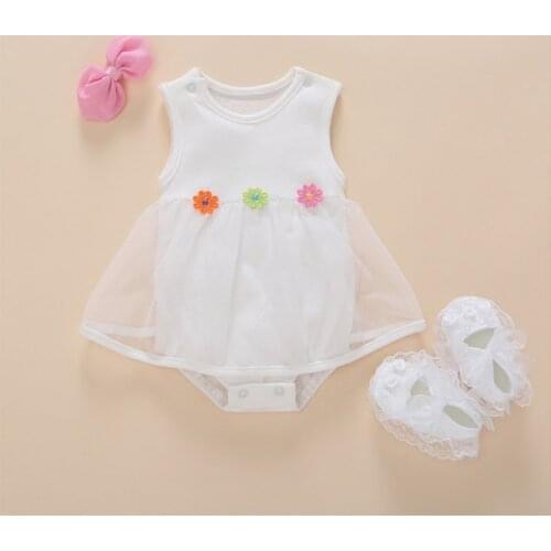 Baby girl clothes 1st birthday Gift baby bodysuit dress summer lace Tulle Ruffles girls photography Set clothes 0 3 6 9 24 month