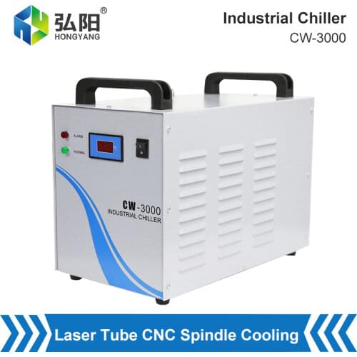 CW3000 Industrial Chiller CNC Spindle Motor Cooling Water Circulation CO2 Laser Tube Cooling And Cutting Machine Water Tank