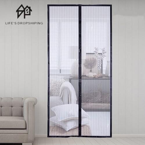 7size Summer Anti Mosquito curtains Bug mosquito Net Door Screen Kitchen Curtains fiber Curtains Mesh Screen Magnets for doors