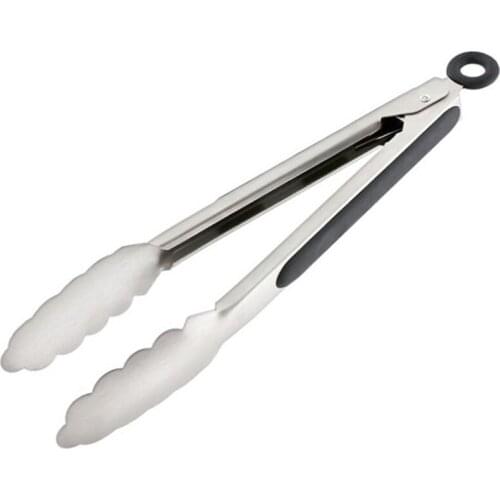 1PC BBQ Grilling Tong Salad Cake Dessert Serving Food Tongs Stainless Steel Barbecue Clips Clamp Baking Food Kitchen Tool