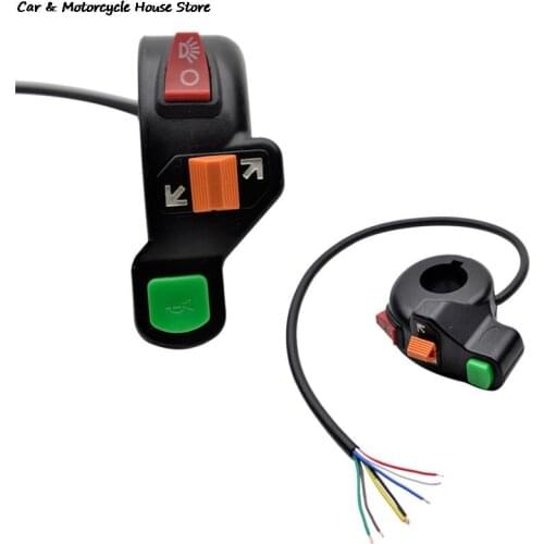 Universal 3 In1 Motorcycle Bike Signals On/Off Light ATV 7/8" Switch Horn