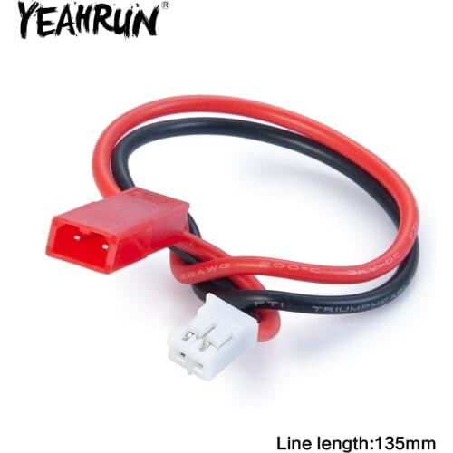 YEAHRUN 6Pcs JST Female to PH 2.0-2P Male Micro Lipo Battery Adapter Cables Lines for Axial SCX24 1/24 RC Car Truck Accessories