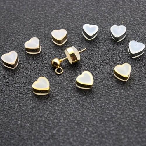 30pcs/lot Copper Metal Rubber Earring Backs Stopper Earnuts Stud Earring Back Supplies For Jewelry DIY Jewelry Making Findings