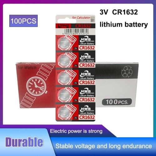 100 X original brand new battery for maxell cr1632 3v button cell coin batteries for watch computer cr 1632 Suitable Watch