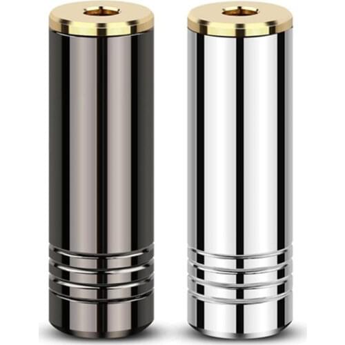 2.5 mm Jack 4 Poles Earphone Female Audio 3/32" plug Metal Adapter Aluminum alloy Shell Headphone Wire Connector 6.0mm Hole