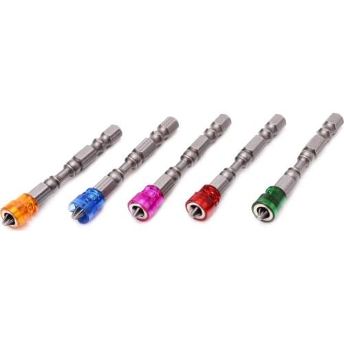 5pcs Color Magnetic Screwdriver Bit Single Head Magnetic Screwdriver Bit Anti-Slip Electric Hex S2 PH2 Single Head Bit Hand Tool