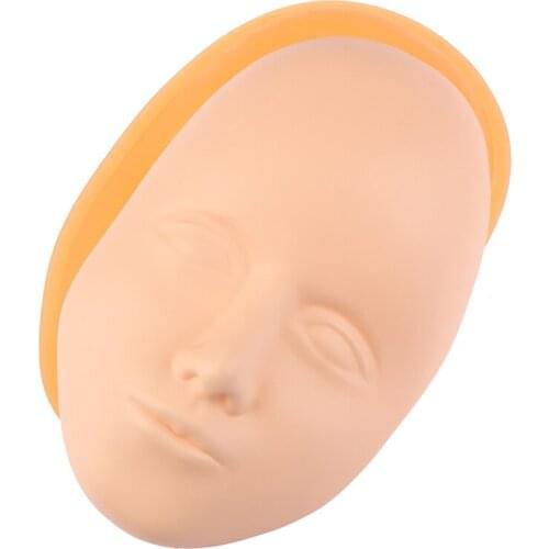 5D Facial Tattoo Training Head Silicone Practice Permanent Makeup Lip Eyebrow Tattoo Skin Mannequin Doll Face Head