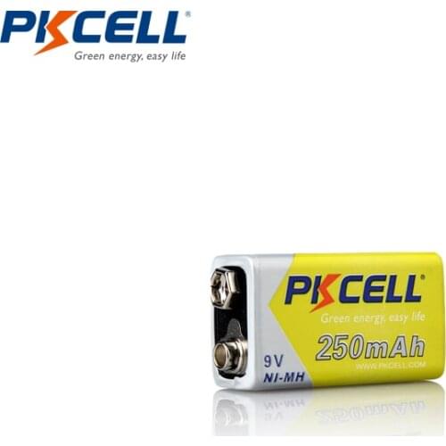 9V Battery 250mAh Ni-MH 9V Rechargeable Battery superior for 6f22 6lr61 battery electronic thermometer KTV Microphone PKCELL