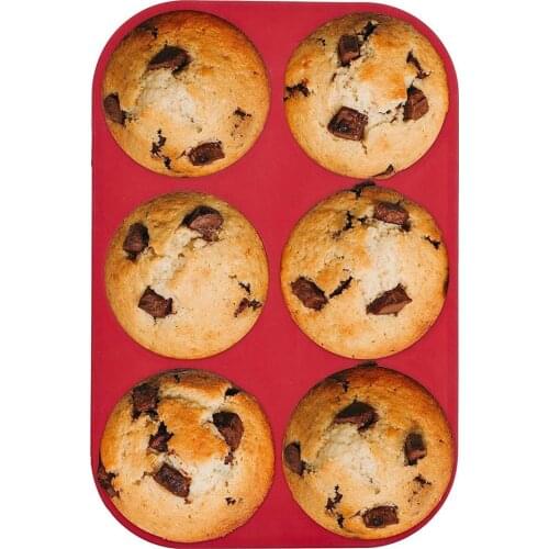 Non-stick Muffin Mold Food Grade Silicone Baking Tray Bakeware For Baking Muffins Egg Muffins Cakes Large Muffins #W0