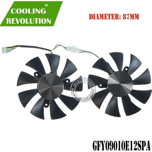 Free Shipping 2pcs/Lot GA91S2H GFY09010E12SPA 42*42*42mm 4Pin 86mm VGA Fan For Zotac GTX1070 MINI Graphics Card Cooling Fan