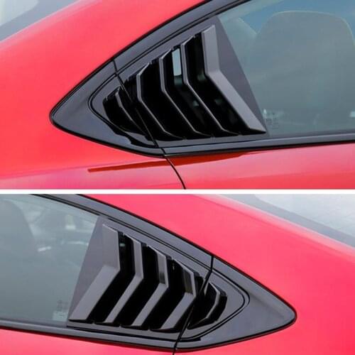 CEYUSOT FOR Mazda 6 4 PCS ABS Plastic Rear Window Triangle Shutters Cover Trim 18 19 20 Mazda6 Spoiler Car Styling Accessories