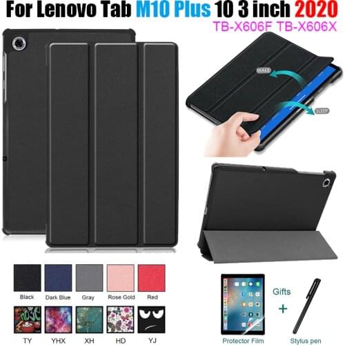 New For Lenovo Tab M10 Plus 10 3 Case TB-X606F TB-X606X 2020 Folding Stand Smart Cover for Lenovo Tab M10 Plus Tablet Kids Green
