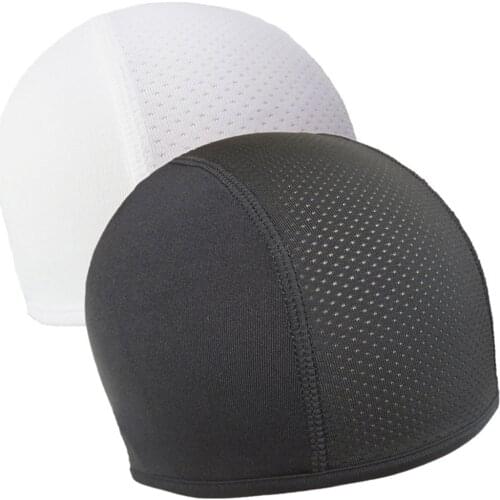 Black Motorcycle Helmet Inner Cap Cool Hat Dry Breathable Hat Sweat Band Racing Cap Under Beanie Cap Heat Dissipation Inner Hat