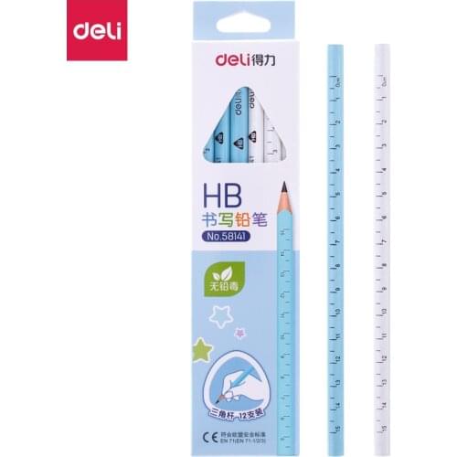 DELI Graphite Pencils for School Cute Pencil 2B HB 1 Box(12PCS) Cartoon Drawing Pencil Set Pencils 58141 58142