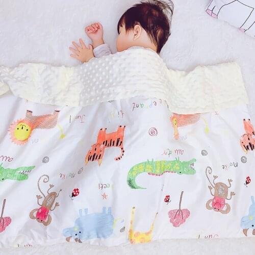 Baby Blanket Infant Massage Blanket Kids Summer Cool Quilt Animal Strawberry Print Cotton
