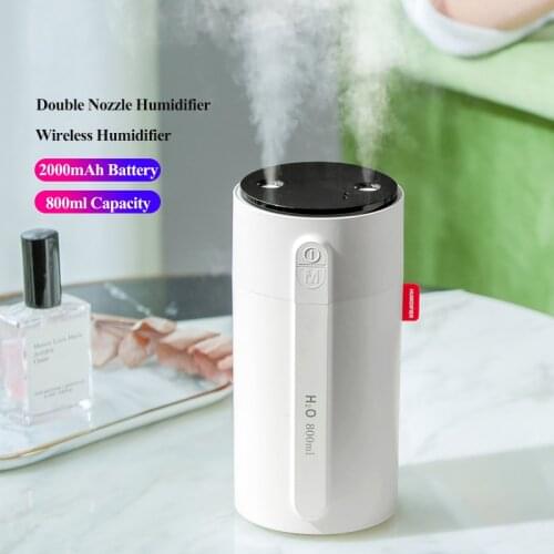 Dual Nozzle Smart Induction Air Humidifier Portable Wireless USB Water Diffuesr Humidificador 2000mAh Battery Mist Maker Fogger