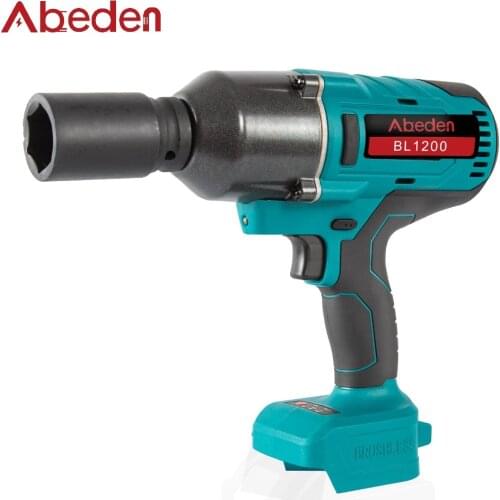 Abeden 1200 N.M Cordless Brushless High Torque 3/4 Electric Impact Wrench Impact Driver Tools Compatible for Makita 18V Battery