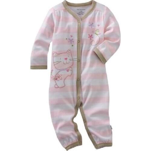 2018 Fashion Baby Rompers Newborn babywear Baby Overall Baby Girl Clothes baby Clothing jumpsuit 100% Cotton Soft pajamas Romper