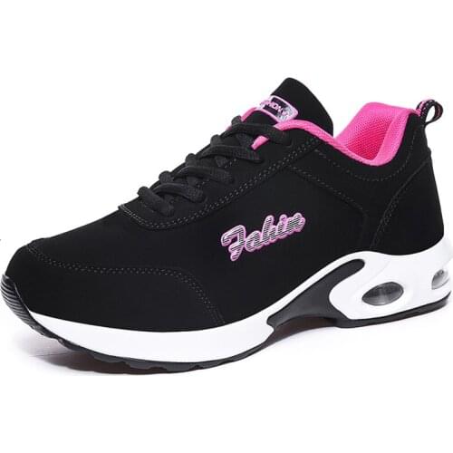 Platform Sneakers Women Air Cushion Running Shoes Mesh Plush Warm Ladies Basket Trainers Casual Damping Jogging Athletics Shoes