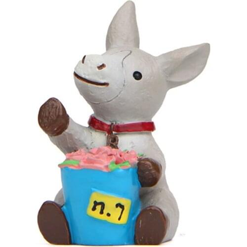 Hot Sale Zakka Sitting Posture Puppy Figures Toys Resin Kawaii Dog Figure Micro Garden Landscape Decoration Props Children Toy