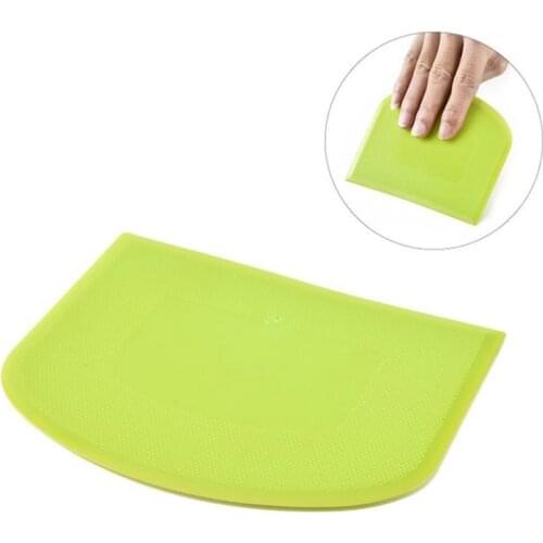 Dough Bowl Scraper Kitchen Gadget Curved Edge Flat Edge Flexible Scraper for Scraping Baking Bread Dough Cake