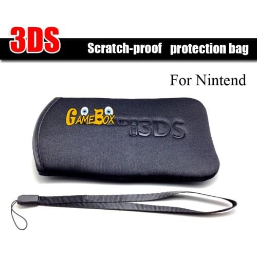 For Nintend New 3DS Soft Cloth Protective Travel Portable Storage Bag Pouch Case+hand wrist strap for Nintend 3ds