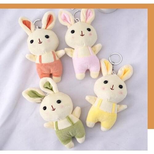 Plush toy pendant small jewelry rabbit keychain cute doll bunny doll bag school bag ornaments