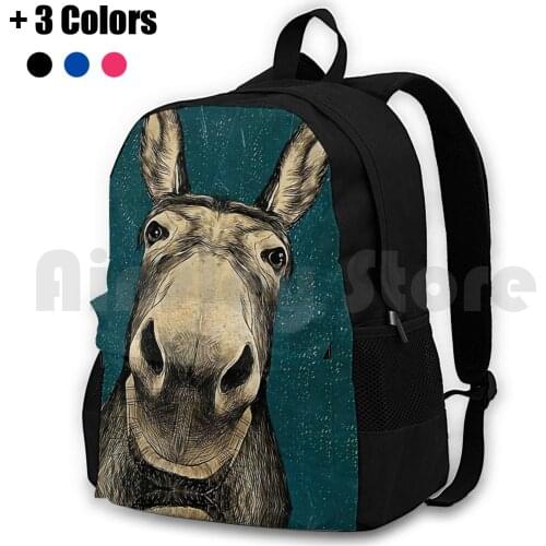 Donkey Hello Sweet Cheeks Outdoor Hiking Backpack Riding Climbing Sports Bag Animal Animals Horse Nices Cool Love Funny Fun