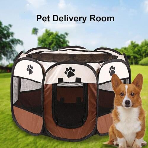 Portable Outdoor Kennels Fences Pets Tent Houses For Dogs Foldable Indoor Playpen Puppy Cats Bed Pet Cage Delivery Room