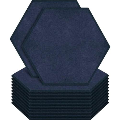 Hexagon Acoustic Panels Foam Panels 14X13X0.4inch Sound Proofing Padding for Wall Acoustic Treatment Studio Office Promotion