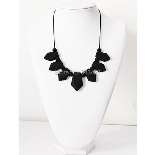 Silicone Teething Necklace Pendants and mix color bead for mom to wear and baby to enjoy fashion necklace