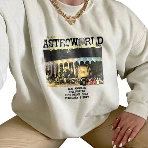 Vintage Letters Printing Crewneck Sweatshirt Women Autumn Tops Oversized Girls Streetwear New Korean Fashion Graphic Pullovers