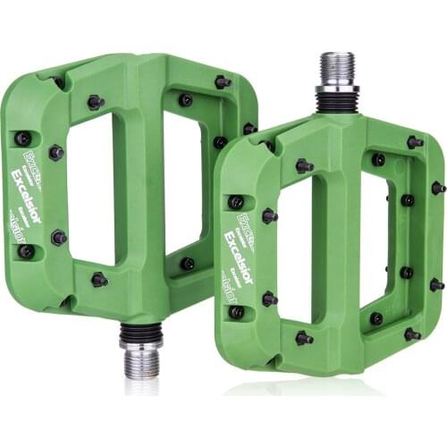 Nylon Fiber Bicycle Pedal Ultralight Wide Bearing Pedal Flat Platform Pedals 9/16 Inch Bearing Pedals Mountain Bike Pedal