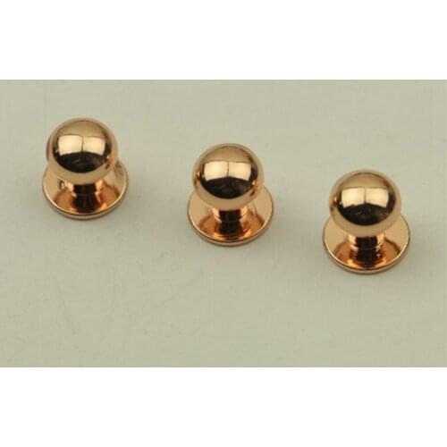 XUNZHE 10 pcs 12*10mm Rose gold copper pacifier nail Monk Head Screws Leather Belt WalletBags Accessories Buttons for Clothes