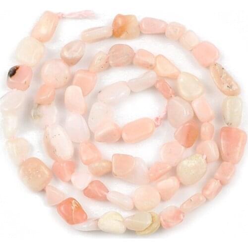 YHBZRET 4~7mm Natural Irregular genuine Pink Opal Stone Gravel Beads Loose Spacer Beads For Jewelry Making DIY Bracelet Necklace
