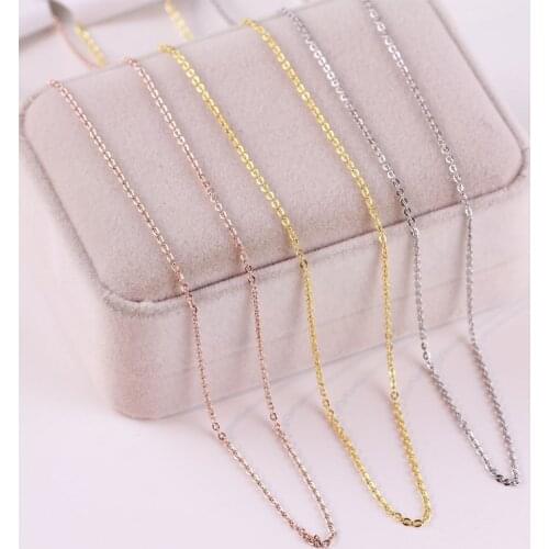 YUNRUO Gold /Silver Plated Single Chain Accessories Choker Necklace Medical Titanium Steel Woman Jewelry Wholesale Free Shipping