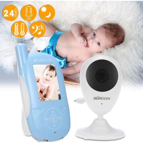 2.4in 2.4GHz Wireless Baby Monitor Camera support Auto Pair Plug and Play 2-way Talk IR Night View Temperature Flashlight Music