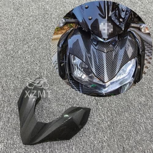 Carbon Fiber Front Headlight Upper Fairing Cover Trim Headlamp Beak Extension for KAWASAKI Z900 Z 900 2017 2018 2019