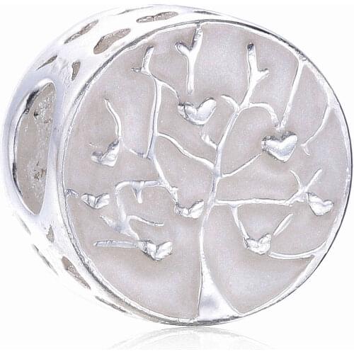 Ajax Classic 100% 925 Sterling Silver White Snow-style Charm Beads Fits Original Pan Bracelet DIY For Women Jewelry Making