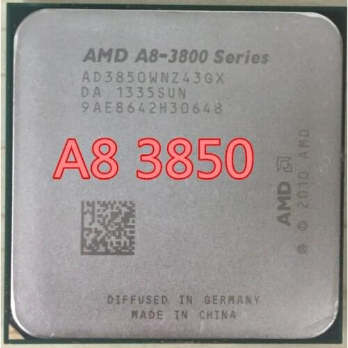 AMD A8 3850 A8-3850 Quad-Core FM1 2.9GHz 4MB 100W CPU processor pieces A8-3850 APU Integrated graphics free shipping