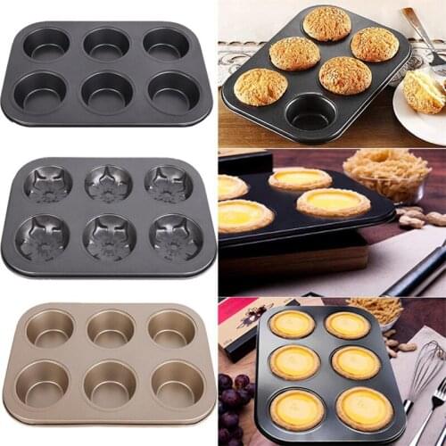 Non Stick Cake Mould 6 Cups Muffin Pan Baking Tray Silicone Bakeware Easy to Clean and Perfect for Making Muffins or Cakes