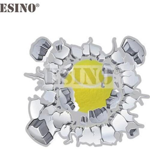 Car-styling 3D Car Sticker Tennis Ball Hit The Glass For Tesla Chevrolet Cruze VW Golf Mazda Kia BMW Volkswagen Renault Lada