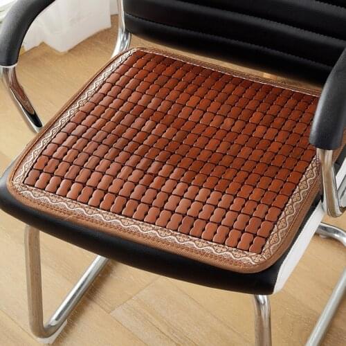 High Quality Bamboo Seat Pad Modern Home Office Chair Cushions Solid Color Breathable Student Chair Cushions Sit Mat Non-Slip