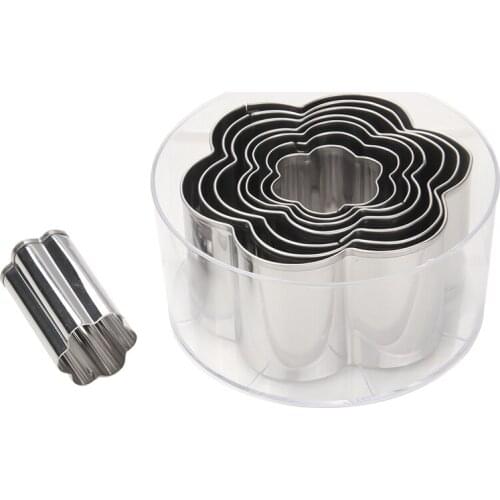 2set/lot)Free Shipping FDA High Quality Stainless Steel Flower Shape Cake Cutters Cookie Mold set