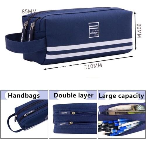 Pencil Case Large Capacity Pencil Cases Pencil Bag School Students Stationery Pen Storage Bag Supplies Pen Box