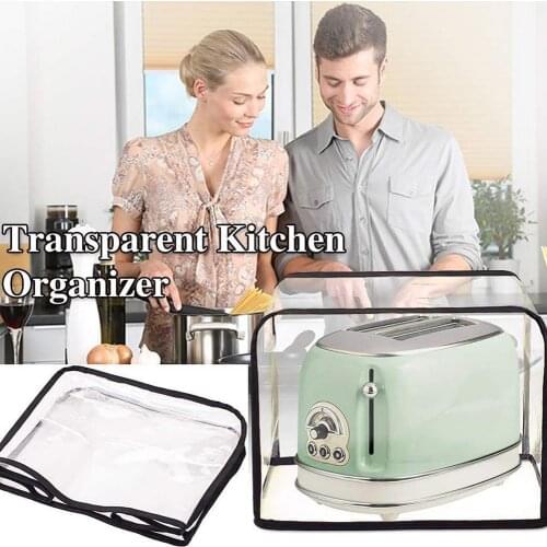 Toaster Cover Transparent Microwave Oven Breakfast Machine Dust-proof Bag Household Kitchen Appliance Protection Cover