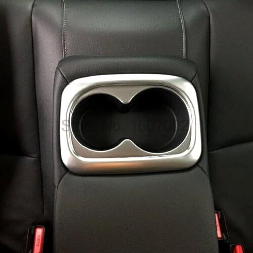 For Honda For Civic 2016 ABS Chrome Car Interior Rear Seat Cup Holders Cover Molding Trim Bezel Frame Decorative Accessories